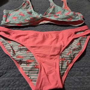 Flamingo Print Bikini Set,Size XL Womens,So Cute!